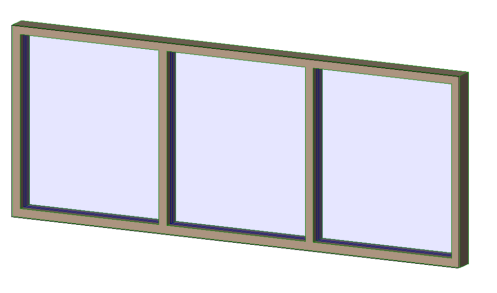 Aluminum Exterior Window - 3 Wide