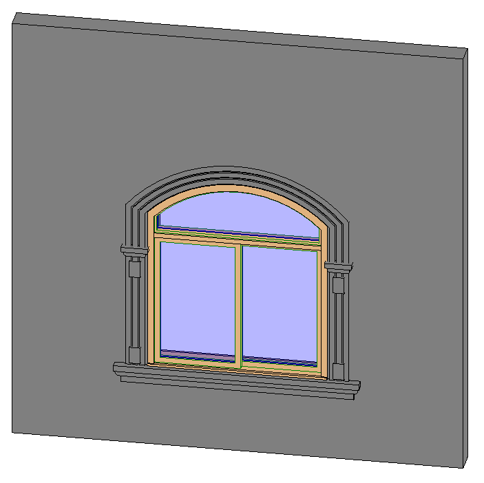 Arc window with trim 8359