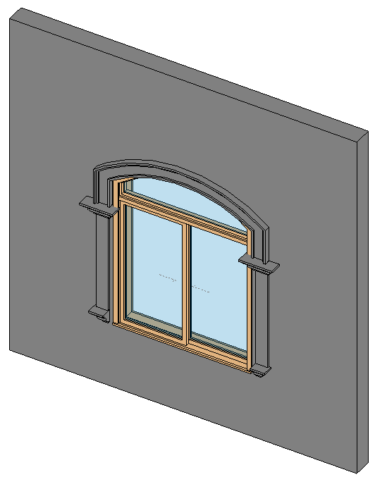 Arched Window with frame 12246