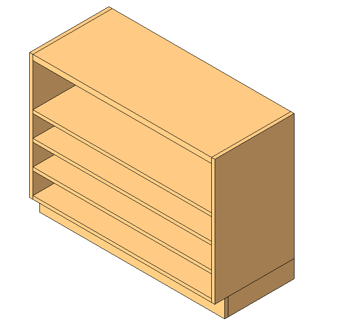 BASE CABINET- 4 Shelf Paper Storage - Casework