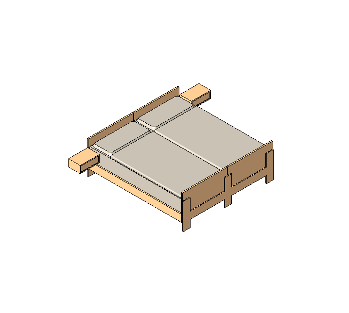 Minimalist Wooden Bed