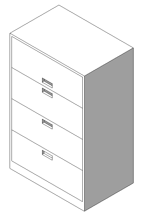 Cabinet File - Lateral 4 Drawer