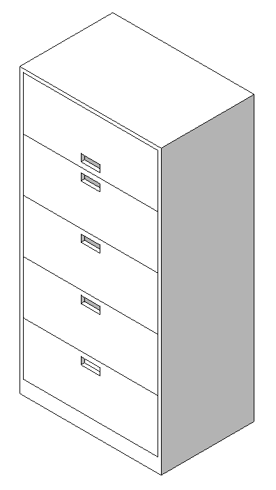 Cabinet File - Lateral 5 Drawer