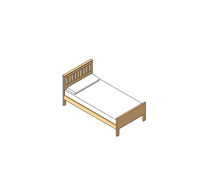 Classic Wooden Single Bed