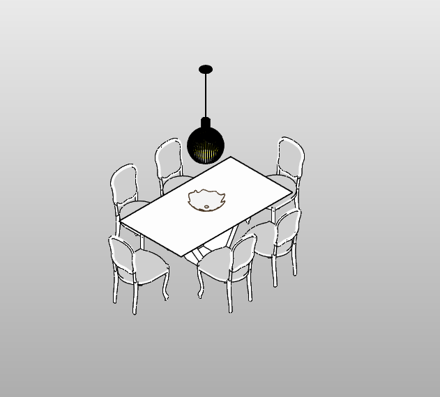Simple Dining Area with Rectangular Table