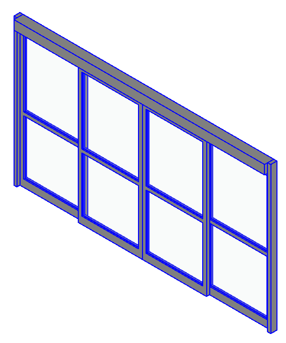 Curtain Wall Panel - Automatic Sliding Double Doors