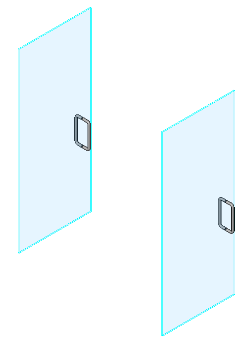 Double Glass Door - Open