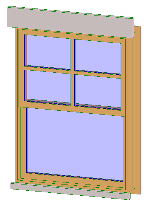 Double Hung Window - Stone Lintel 791