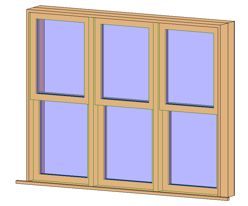 Double Hung Window - Triple 789