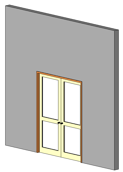 Double Pocket Door With Glass 2495
