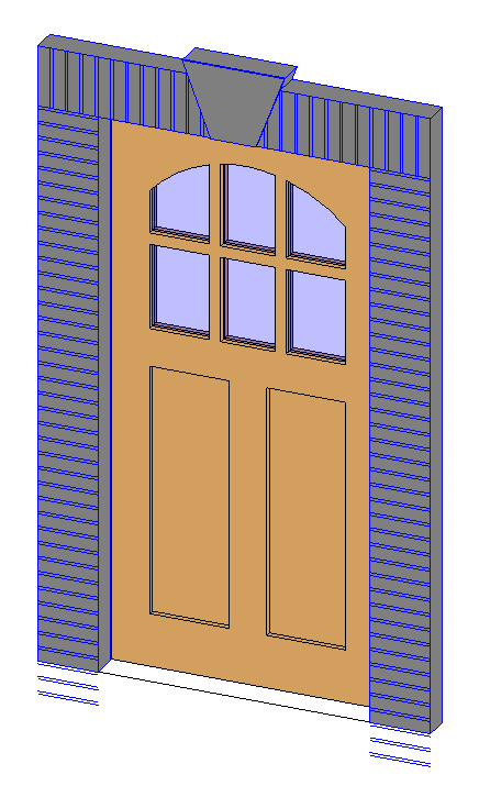 ENTRY DOOR RESIDENTIAL INSWING WITH SOLDIER COURSE AND KEYSTONE 8538
