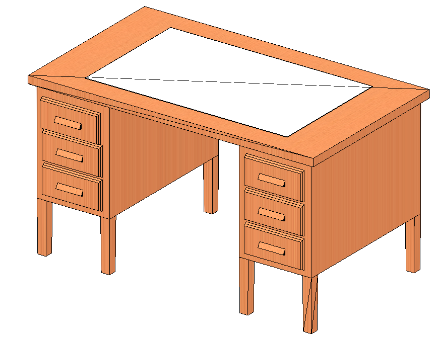 Desk 813x1397mm with 6 drawers (1)