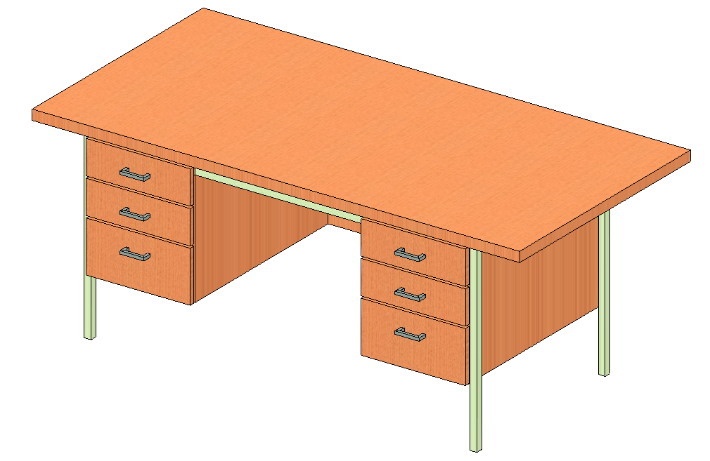 Desk 914x1829 with 6 drawers (2)