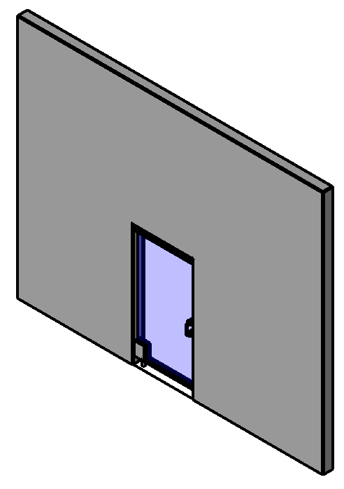 Glass Door with Top n Bot Frame 2099