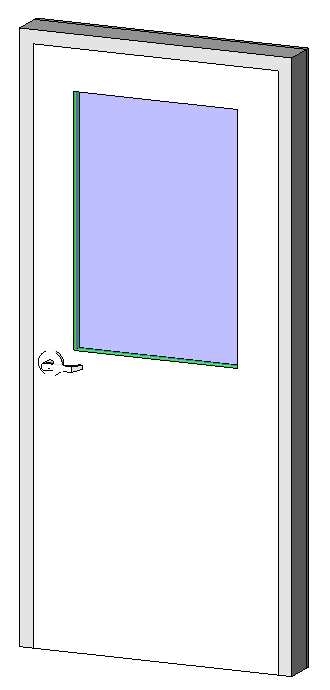 HM Frame Door - Exterior Single with Half Lite