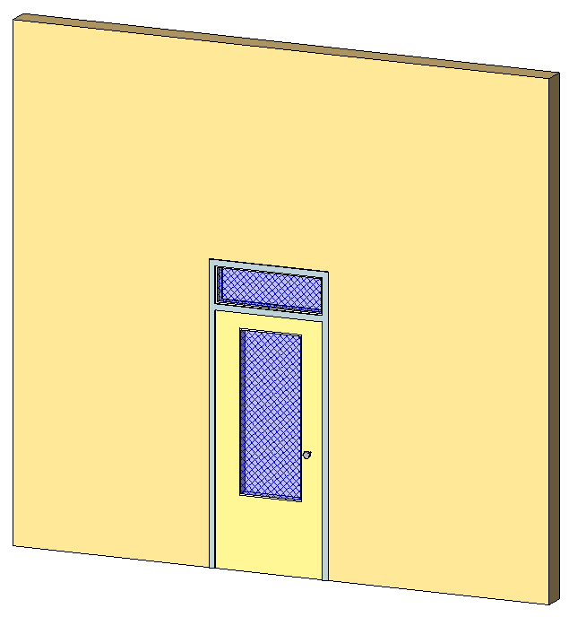 Hollow Metal Frame Single With Lite  Transom 3914