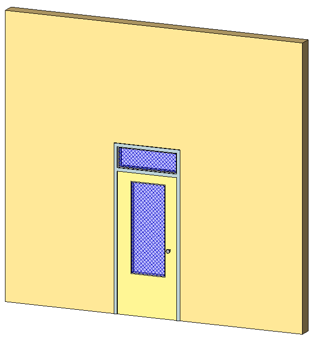 Hollow Metal Frame Single With Lite  Transom 3915