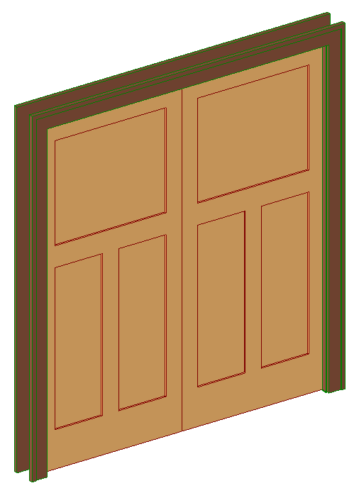 Int-DblPocket-3 Panel-Craftsmans Casing Door 1720