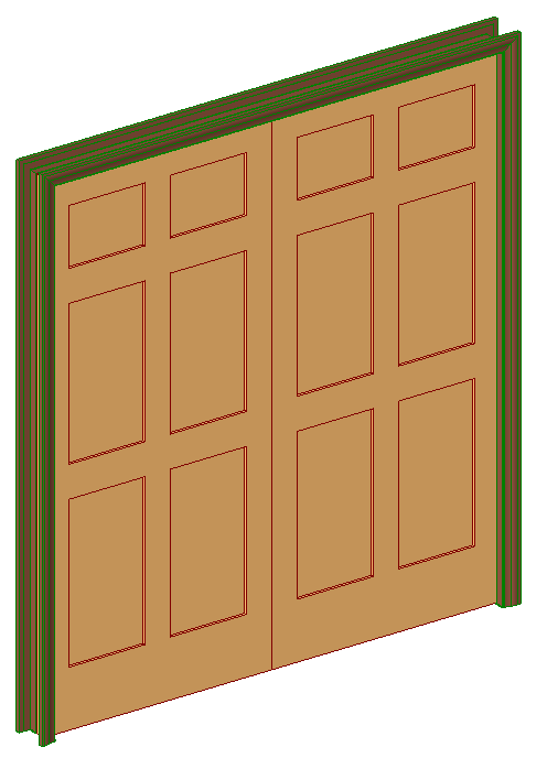 Int-DblPocket-6 Panel-Colonial Reg Casing Door 1721