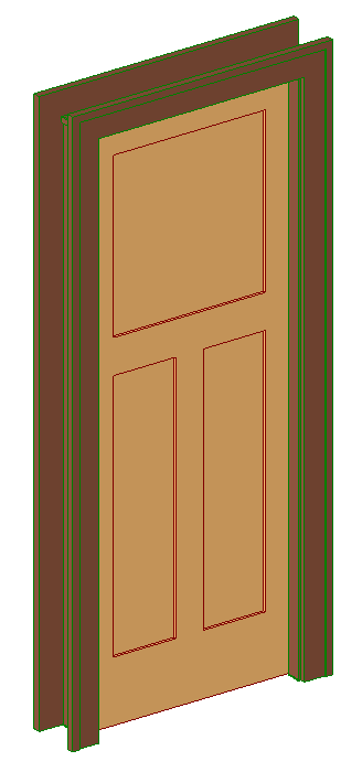 Int-Pocket-3 Panel-Craftsman Casing Door 1723