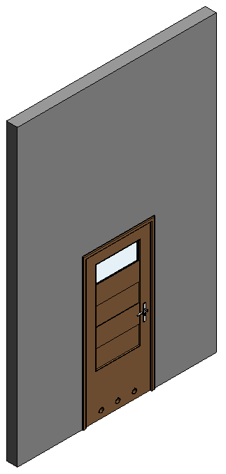 Internal Bathroom Door - 1 vision panel 12586