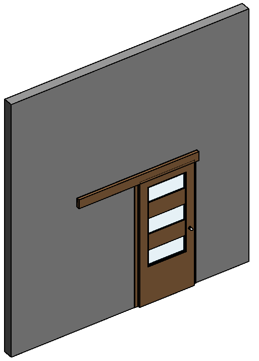 Internal Sliding Door - 3 vision panels 12582