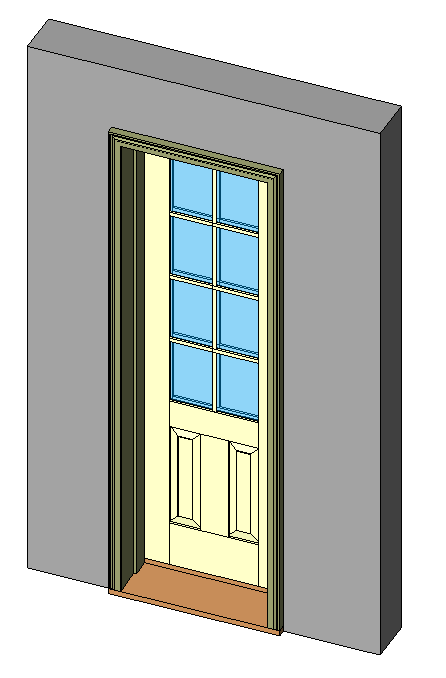 Kolbe Ultra Series Inswing Entrance Door 1-Wide 2-Panel Oak Sill Units 6550