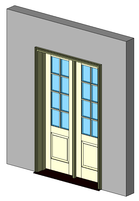 Kolbe Ultra Series Inswing Entrance Door 2-Wide 1-Panel Handicap Sill Units 6555