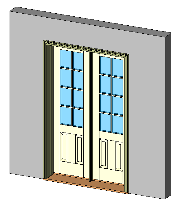 Kolbe Ultra Series Inswing Entrance Door 2-Wide 2-Panel Oak Sill Units 6559