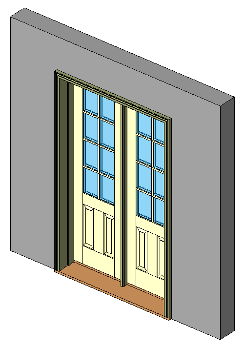 Kolbe Ultra Series Inswing Entrance Door 2-Wide 2-Panel Oak Sill Units 6564