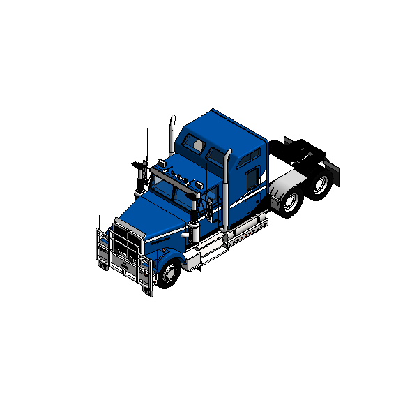 Blue Semi-Truck
