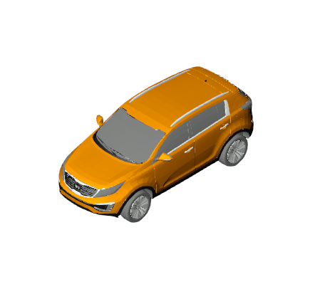 Modern Orange Car