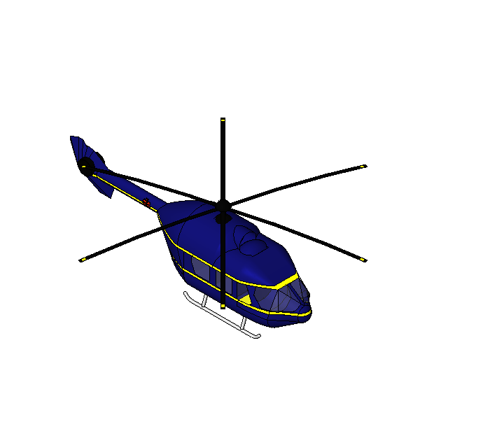 Blue and Yellow Helicopter