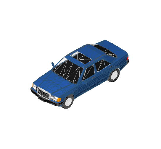 Blue Mercedes Coupe