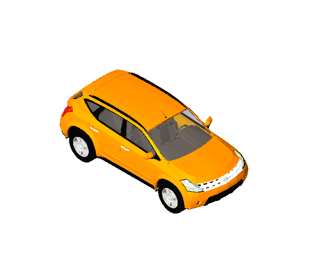 Orange Compact SUV Car