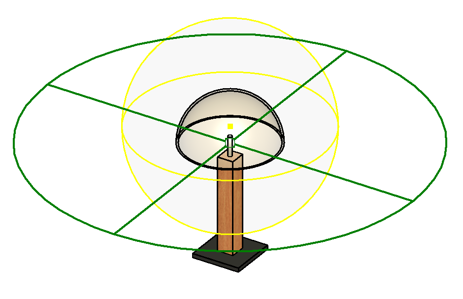 M Table lamp - Hemispherical