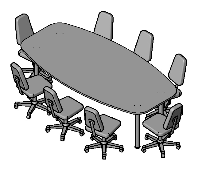 Meeting room table with chairs