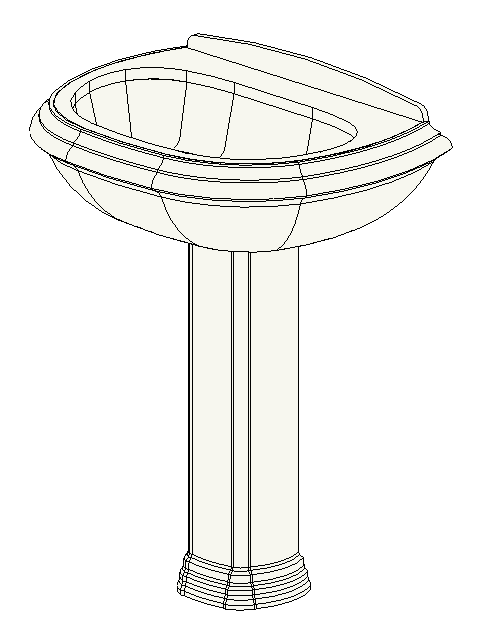 Pedestal Sink-3D