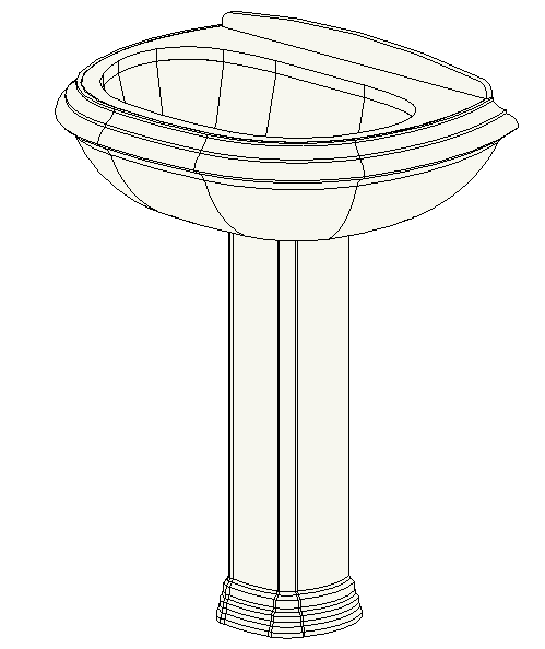 Pedestal Sink-3D1