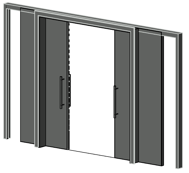 Sliding door with coating - 2 Panels with panel