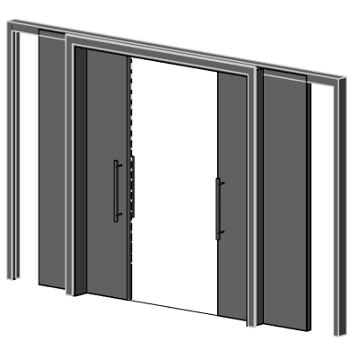 Sliding door with coating - 2 Panels with panel