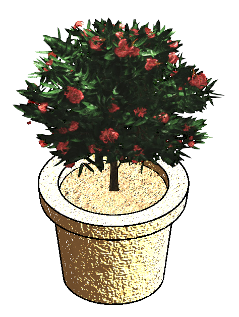 Potted Plant 3D  8286