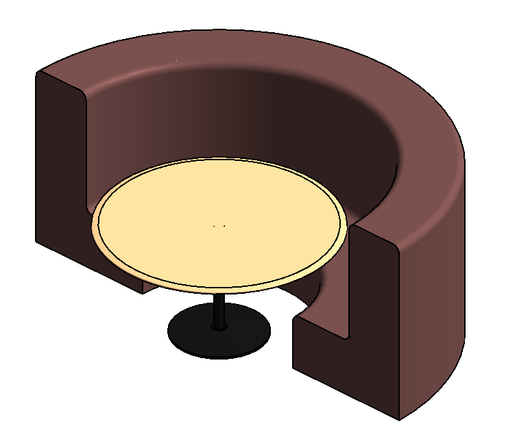 Round Seating Booth