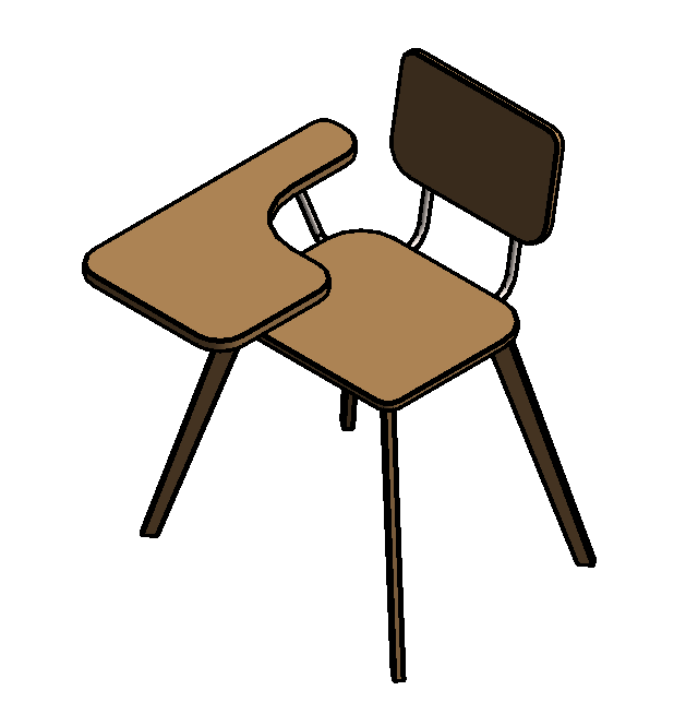 School-Chair-BIMtool-Wooden Legs and Pallet-Wood