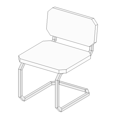 White chair 790x560mm