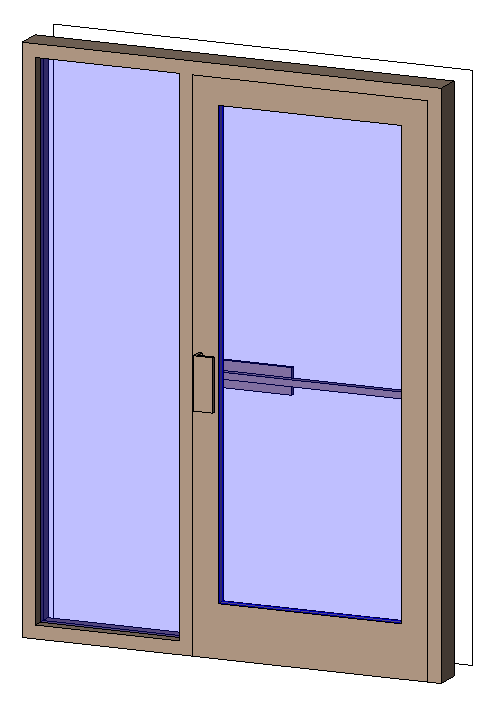 Single Exterior Aluminum Door with Sidelite