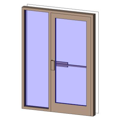 Single Exterior Aluminum Door with Sidelite