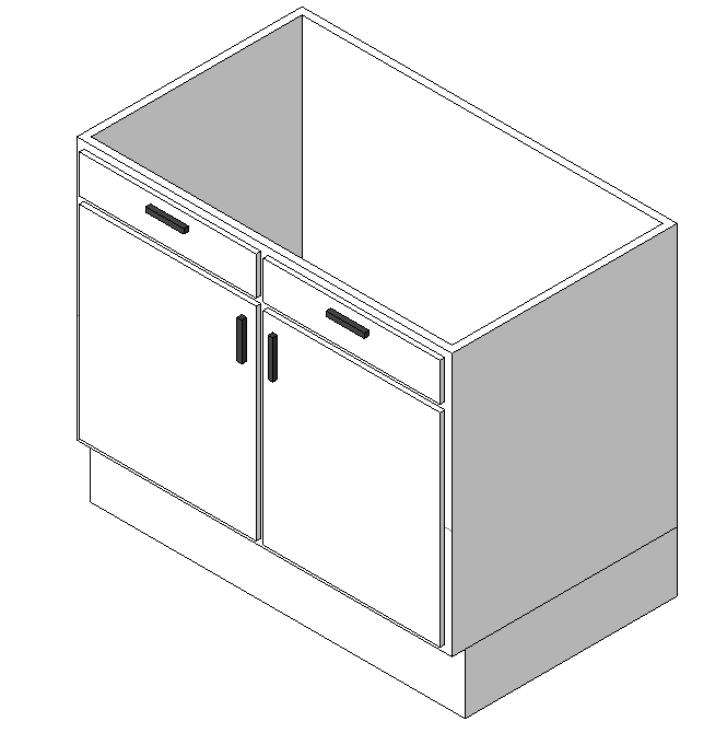 Vanity Cabinet - Dbl Door and 2 Drawer
