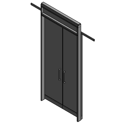 Wall Moveable Haworth Enclose Double Sliding Door Glass Transom