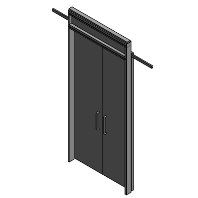 Wall Moveable Haworth Enclose Double Sliding Door Solid